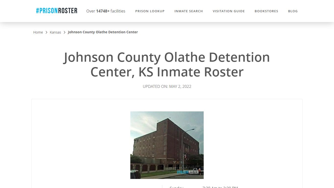 Johnson County Olathe Detention Center, KS Inmate Roster
