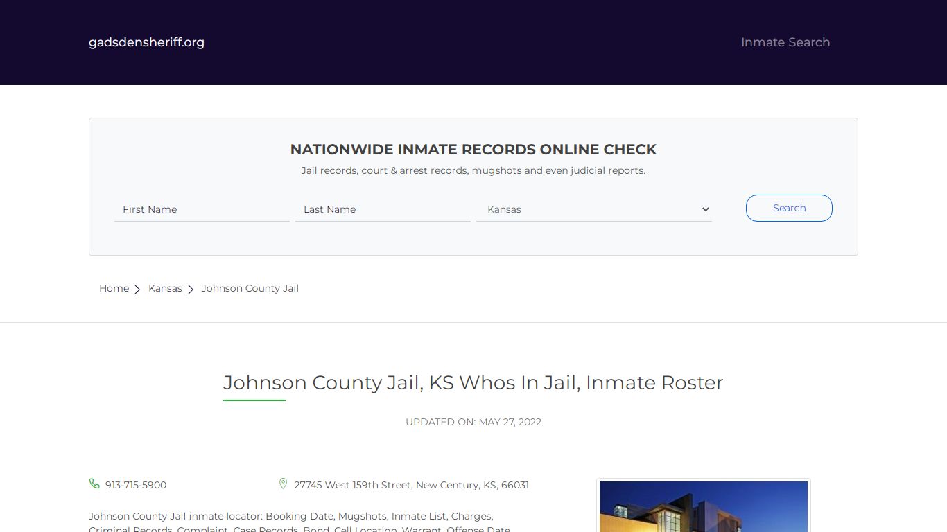 Johnson County Jail, KS Inmate Roster, Whos In Jail